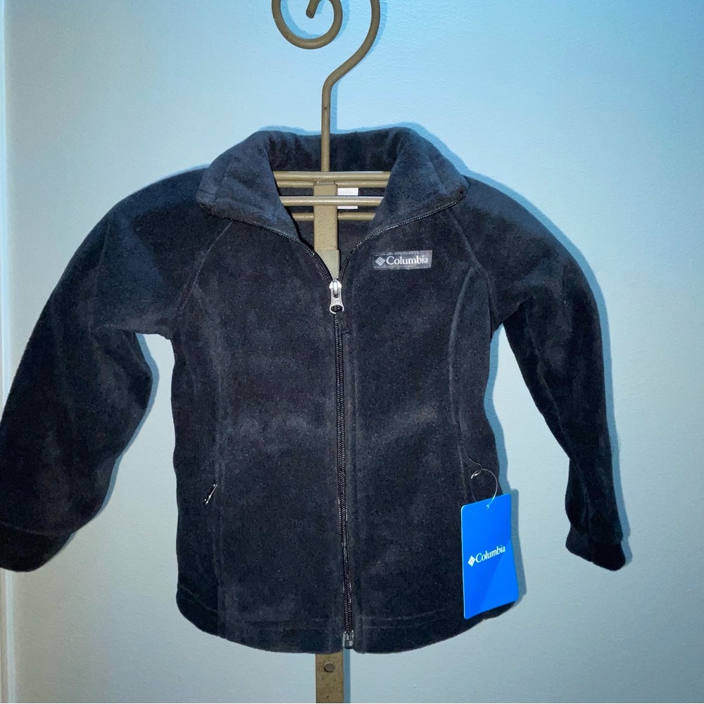 Columbia Black Fleece Jacket Full-Zip Warmth